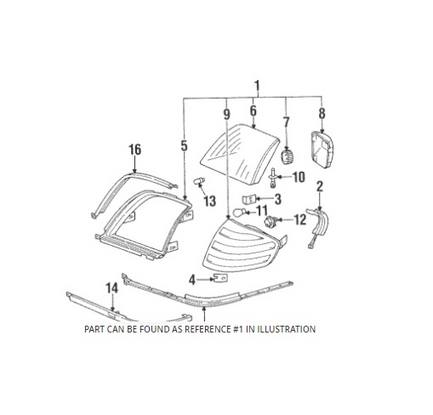 Mercedes Headlight Assembly - Front Driver Left 1298206761